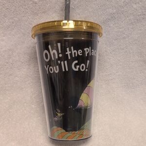 Dr. Seuss 'Oh! the Places You'll Go!' Tumbler - Black and Gold